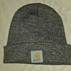 Mens Carhartt Dark Brown/Sandstone Knit Beanie